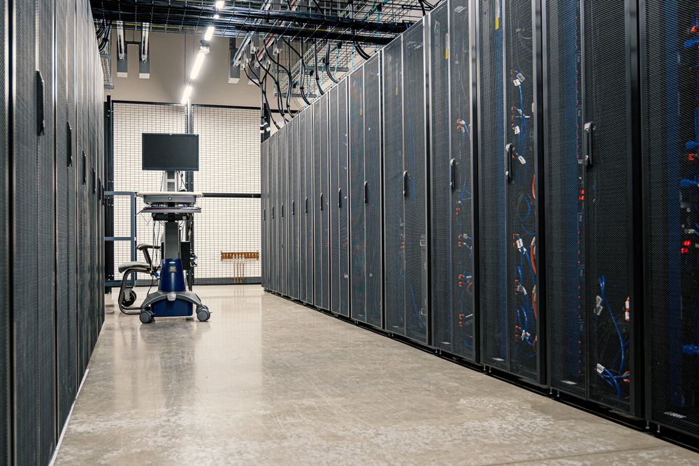 Centro de datos con servidores